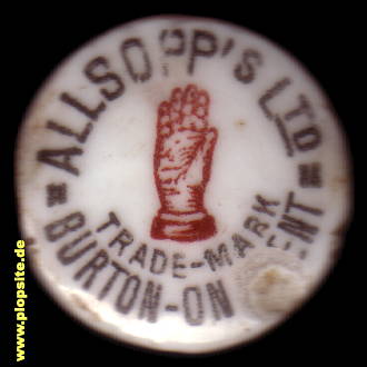 Bügelverschluss aus: Allsopp & Sons Ltd. Brewery, Burton upon Trent, Großbritannien