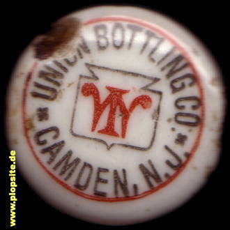 Picture of a ceramic Hutter stopper from: Camden, NJ, Union Bottling Co.,  US, unbekannt, USA