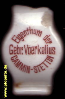 BŸügelverschluss aus: Brauerei Gebrüder Voerkelius OHG, Cammin - Stettin, Kamin, Kamień Krajeński, Polen