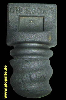 Picture of a ceramic Hutter stopper from: Ohlssons Cape Breweries Ltd, Cape Town, Kaapstad, Kapstadt, South Africa