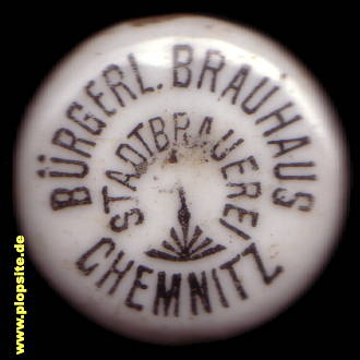 Bügelverschluss aus: Bürgerliches Brauhaus Stadtbrauerei, Chemnitz, Karl-Marx-Stadt, Deutschland