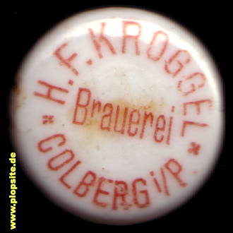 Bügelverschluss aus: Brauerei H.F. Kroggel, Colberg, Kolberg, Kołobrzeg, Polen