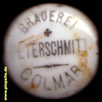BŸügelverschluss aus: Brauerei B. Peterschmitt, Colmar, Colmer, Kolmar, Frankreich