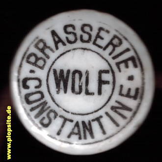 BŸügelverschluss aus: Brasserie Gustave Wolf, Constantine, قسنطينة, Algerien
