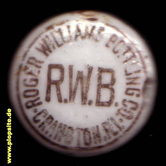 Bügelverschluss aus: Cranston, RI, Roger Williams Bottling R W B,  US, unbekannt, USA