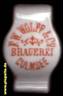 Bügelverschluss aus: Brauerei F. W. Wolf & Co., Culmsee, Kulmsee, Chełmża, Polen