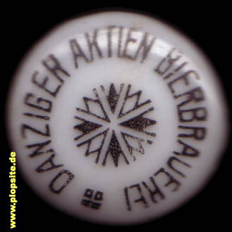 Picture of a ceramic Hutter stopper from: Aktien Bierbrauerei , Danzig, Gdańsk, Poland