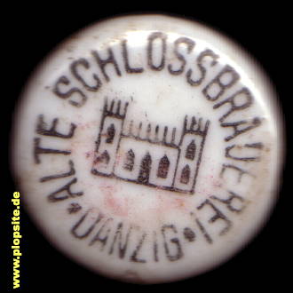 Picture of a ceramic Hutter stopper from: Alte Schloßbrauerei, Danzig, Gdańsk, Poland