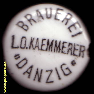 Picture of a ceramic Hutter stopper from: Brauerei L.O. Kämmerer, Danzig, Gdańsk, Poland