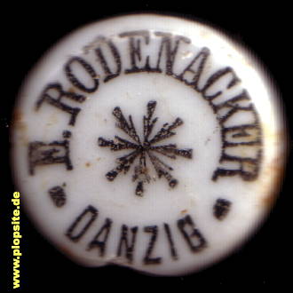 Picture of a ceramic Hutter stopper from: Brauerei E. Rodenacker, 