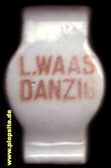 Picture of a ceramic Hutter stopper from: Brauerei Leonhard Waas , Danzig, Gdańsk, Poland
