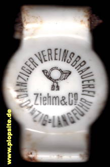 BŸügelverschluss aus: Vereinsbrauerei Ziehm & Co., Danzig, Gdańsk, Polen