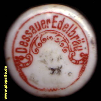 Picture of a ceramic Hutter stopper from: Brauerei Schade Edelbräu, Dessau, Germany