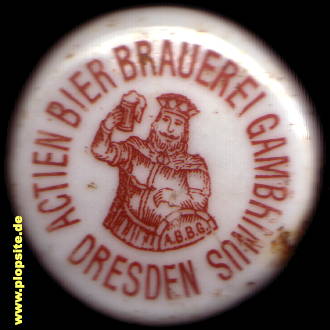 BŸügelverschluss aus: Actien Bier Brauerei Gambrinus, Dresden, Deutschland