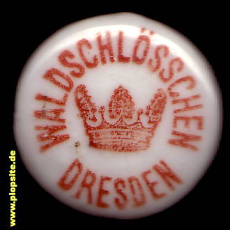 Picture of a ceramic Hutter stopper from: Brauerei Waldschlößchen, Dresden, Germany