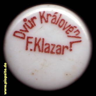 Bügelverschluss aus: Pivovar Klazar Brauerei Königinhof, Dvůr Králové nad Labem, Königinhof / Elbe, Tschechien