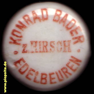 BŸügelverschluss aus: Brauerei zum Hirsch Bader, Edelbeuren, Erolzheim, Deutschland