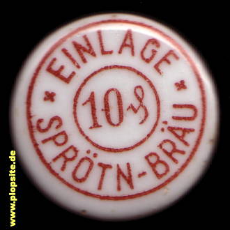 Bügelverschluss aus: Sprötn Brauerei, Eger, Cheb, Tschechien