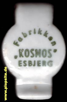 Picture of a ceramic Hutter stopper from: Fabrikken „Kosmos“, Mineralvandsfabriken, Esbjerg, Esberg, Denmark