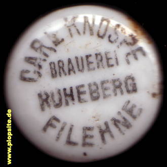 BŸügelverschluss aus: Brauerei Ruheberg Carl Knospe, Filehne, Wieleń, Deutsch Filehne, Polen