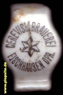 Picture of a ceramic Hutter stopper from: Cerevisia Brauerei, H. Dietrich, Fischhausen, Primorsk, Приморск, Russia
