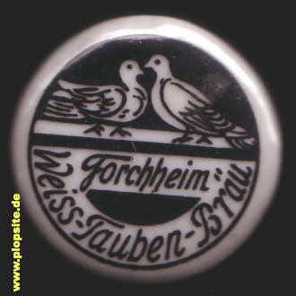 Picture of a ceramic Hutter stopper from: Weißtaubenbräu, Forchheim, Germany