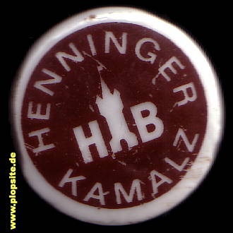 BÜgelverschluss aus: Henninger Brauerei Kamalz HB, Frankfurt / Main, Deutschland