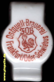 Picture of a ceramic Hutter stopper from: Ostquell Brauerei AG, Frankfurt / Oder, Germany