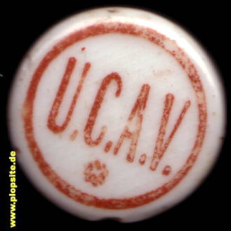 Picture of a ceramic Hutter stopper from: U.C.A.F.,  FR, unbekannt, France