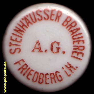 Picture of a ceramic Hutter stopper from: Steinhäusser Brauerei AG, Friedberg / Hessen, Germany