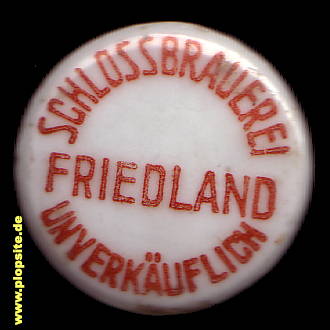 Bügelverschluss aus: Schloßbrauerei, Friedland / Böhmen, Frýdlant, Frýdlant v Čechách, Tschechien