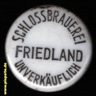 Bügelverschluss aus: Schloßbrauerei, Friedland / Böhmen, Frýdlant, Frýdlant v Čechách, Tschechien