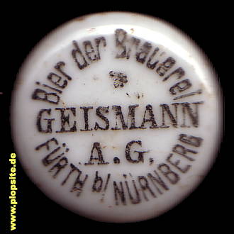 Bügelverschluss aus: Brauerei Geismann AG, Fürth am Berg, Neustadt bei Coburg, Deutschland