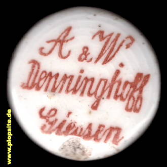 Picture of a ceramic Hutter stopper from: Brauerei Denninghoff, Gießen, Germany