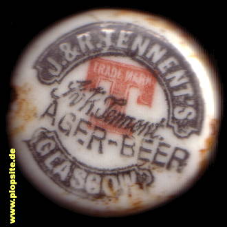 Picture of a ceramic Hutter stopper from: Tennent’s Lager Beer, Glasgow, United Kingdom