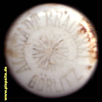 Picture of a ceramic Hutter stopper from: Altstadt Brauerei Richard Hummel, Görlitz, Germany