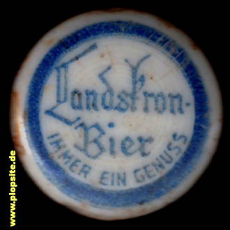 Picture of a ceramic Hutter stopper from: Brauerei Landskron, Görlitz, Germany