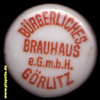 Picture of a ceramic Hutter stopper from: Bürgerliches Brauhaus eGmbH, Görlitz, Germany