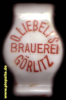 Picture of a ceramic Hutter stopper from: O. Liebelt’s Brauerei, Görlitz, Germany
