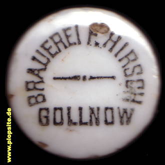 BŸügelverschluss aus: Brauerei F. Hirsch, Gollnow, Goleniów, Polen