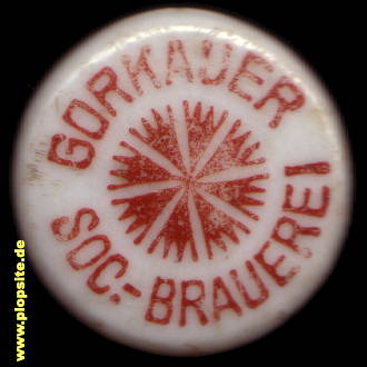 Bügelverschluss aus: Societäts-Brauerei AG, Gorkau, Górka Sobocka, Polen