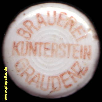 Bügelverschluss aus: Brauerei Kunterstein AG, Graudenz, Grudziądz, Polen