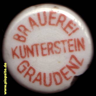 Bügelverschluss aus: Brauerei Kunterstein AG, Graudenz, Grudziądz, Polen