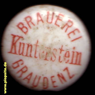 Bügelverschluss aus: Brauerei Kunterstein AG, Graudenz, Grudziądz, Polen