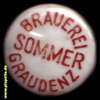 Bügelverschluss aus: Brauerei Sommer, Inhaber M. Redmann, Graudenz, Grudziądz, Polen