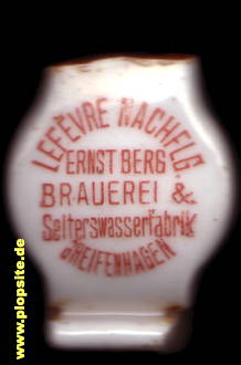 BŸügelverschluss aus: Brauerei & Selterswasserfabrik Lefèvre Nachfolger Ernst Berg, Greifenhagen, Gryfino, Polen