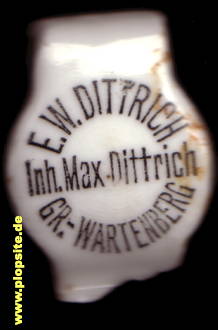 Bügelverschluss aus: Schloßbrauerei E.W. Dittrich, Inhaber Max Dittrich, Groß Wartenberg, Syców, Polen