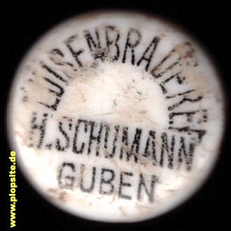 Bügelverschluss aus: Luisen Brauerei Hermann Schumann, Guben, Gubin, Polen
