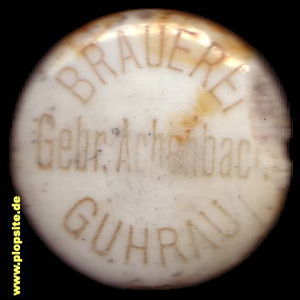 Bügelverschluss aus: Brauerei & Mälzerei Gebrüder Achenbach, Guhrau, Góra, Polen