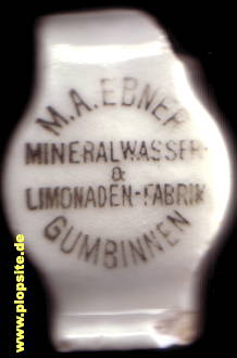 Obraz porcelany z: Brauerei, Mineralwasser, Limonaden Fabrik M. A. Ebner, Gumbinnen, Gussew, Гусев, Rosja